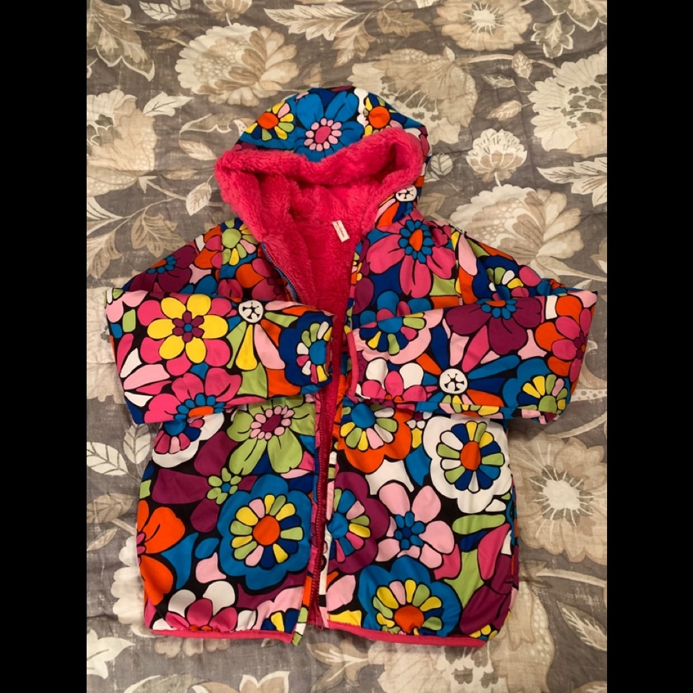 Girls Hanna Andersson Hooded reversible Jacket 160